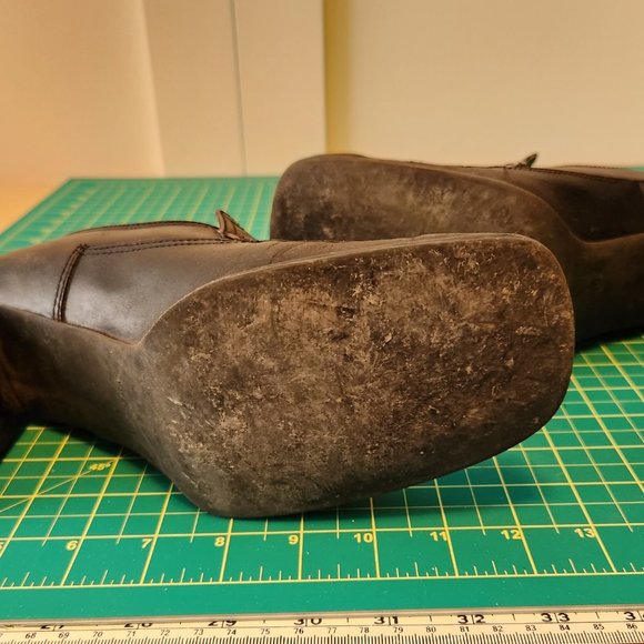 Transit black leather heeled loafers - Picture 4 of 7